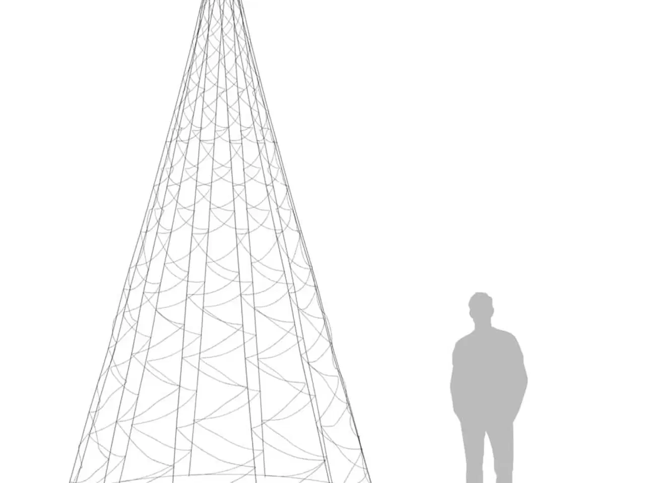 Billede 9 - Juletræ til flagstang 1400 LED'er 500 cm varmt hvidt lys