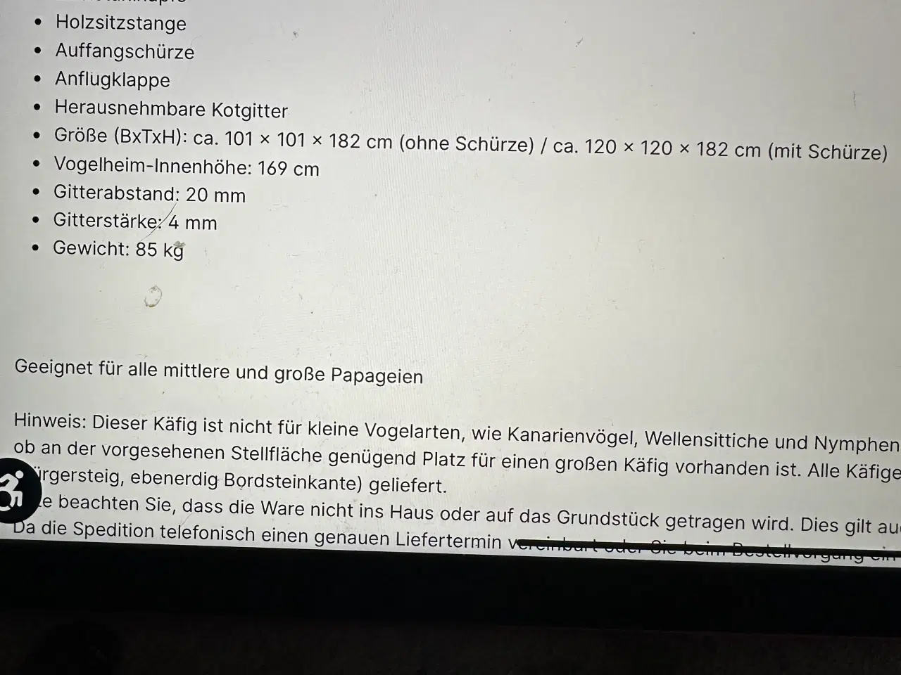 Billede 2 - Montana Denver hjørnebur , store papegøjebure