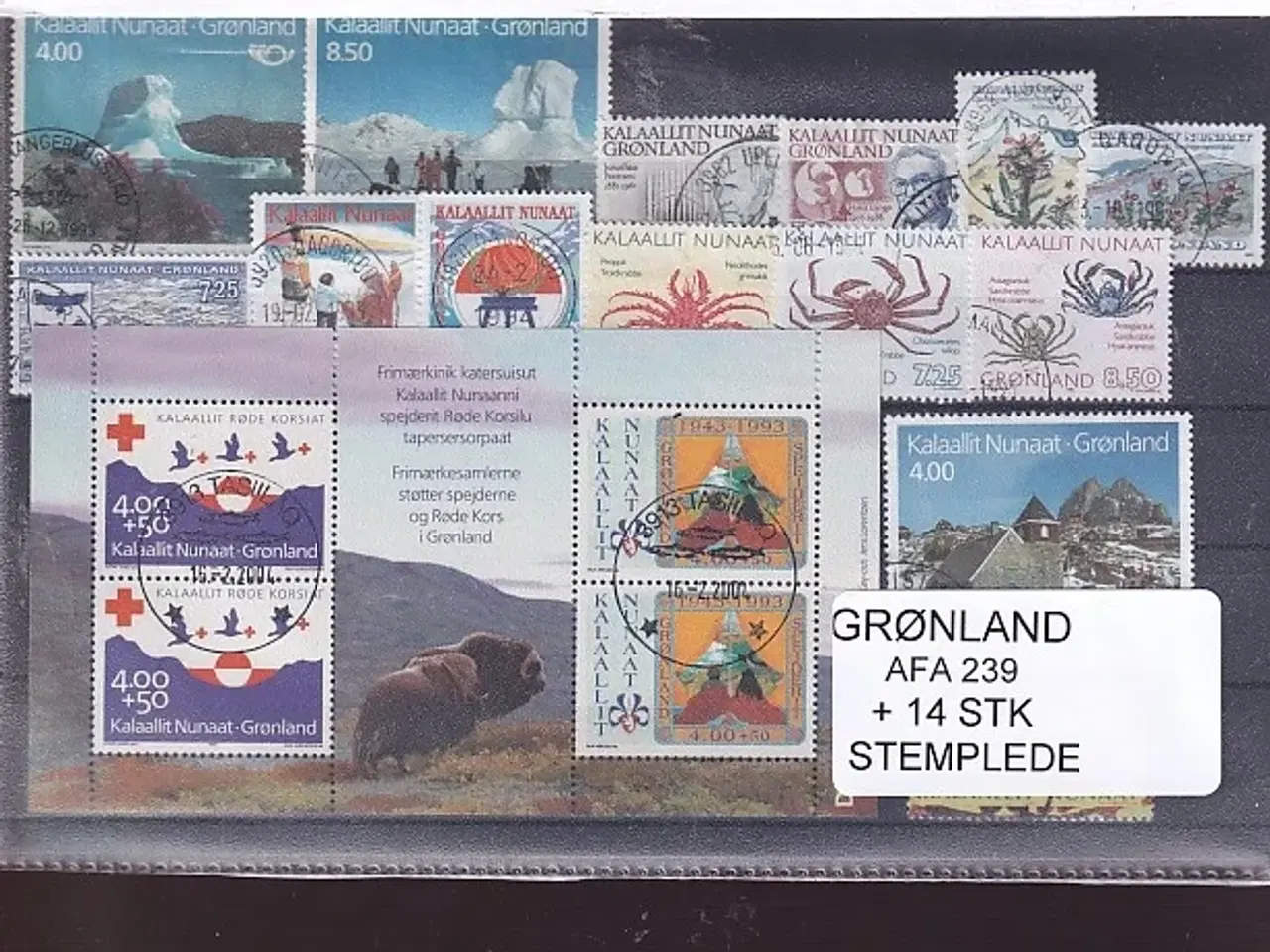 Billede 1 - Grønland - AFA 239 + 14 Stk. - Stemplet