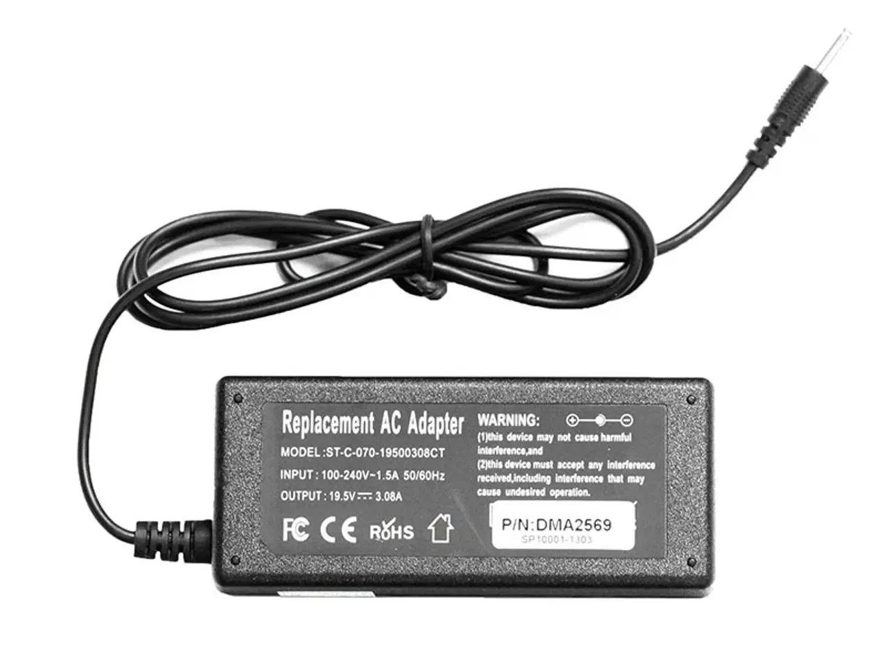 Billede 1 - Asus 60W 19.5V 3.08A strømforsyning med 3.0mm x 1.1mm stik - Kompatibel