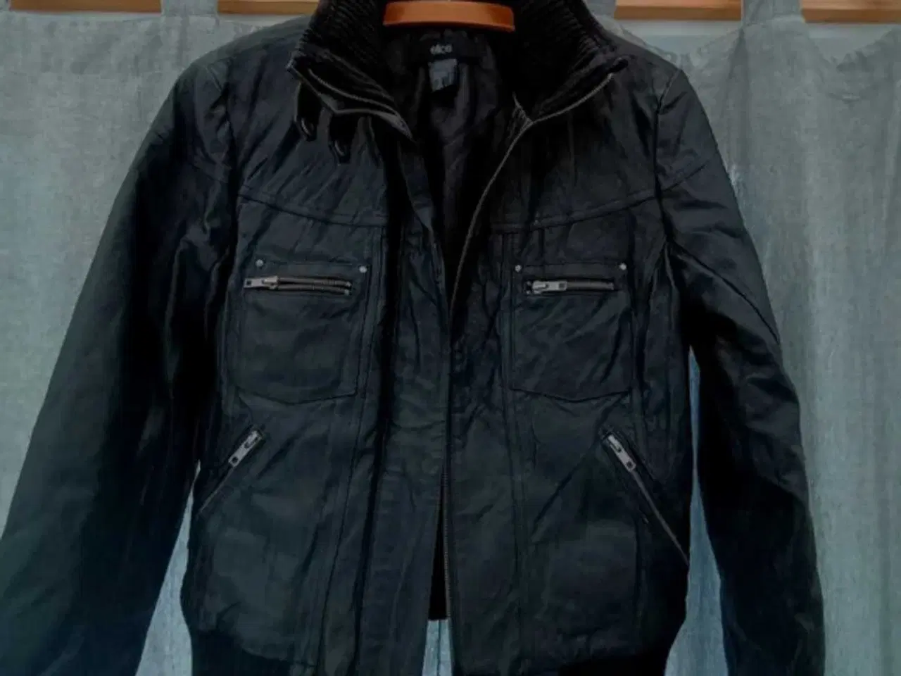 Billede 1 - Sort læderjakke 