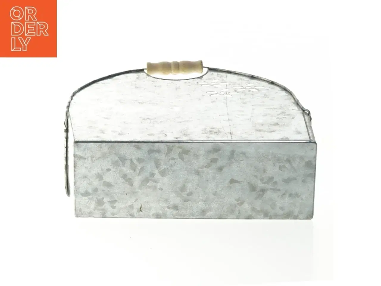 Billede 2 - Metal vægopbevaring med blomstermønster (str. 25x24 cm)