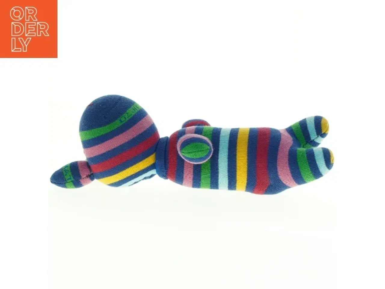 Billede 5 - Stribet stofbamse (str. 30 x 9 cm)