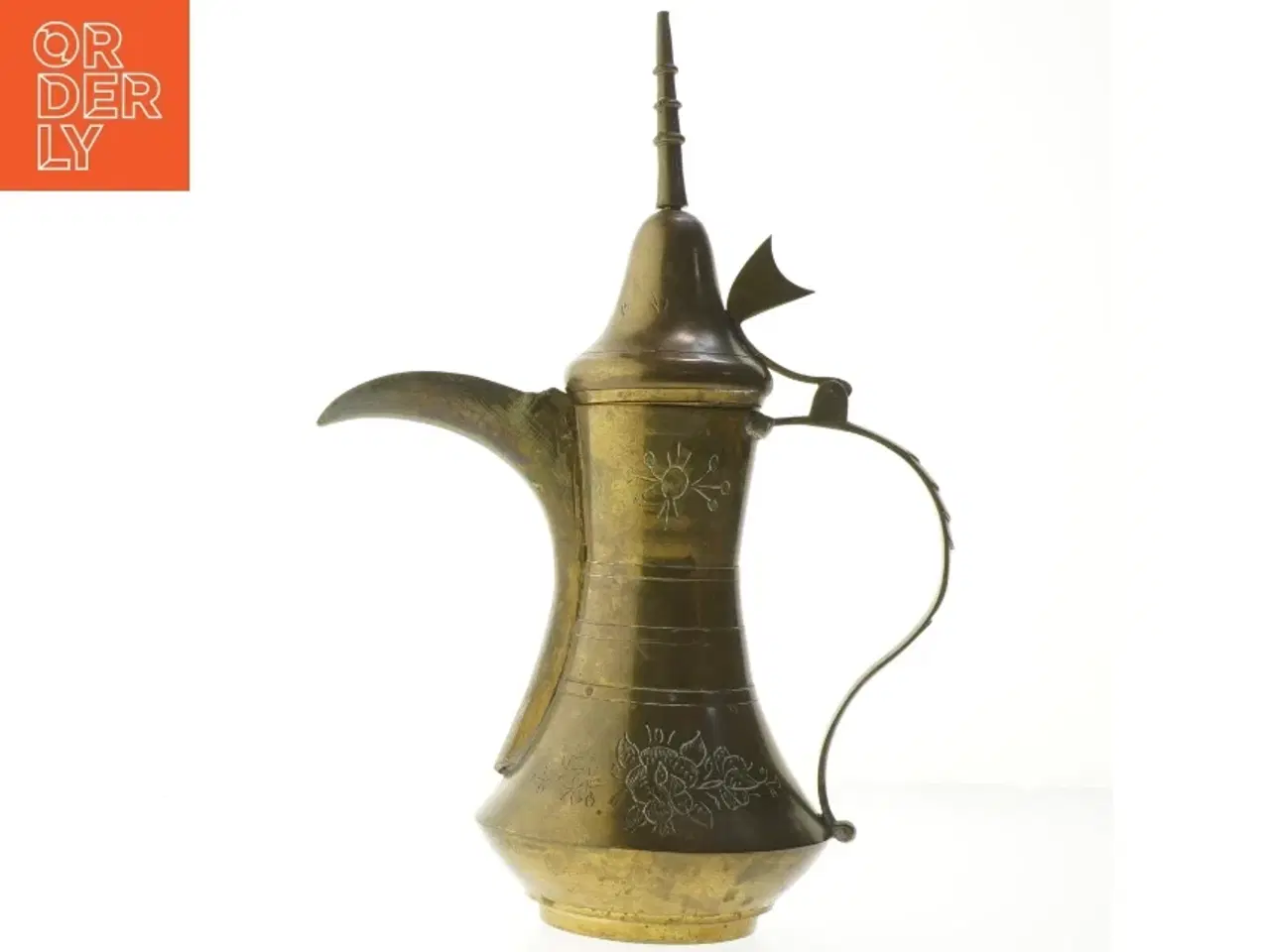 Billede 1 - Traditionel arabisk kaffekande i messing (str. 34,5 cm)