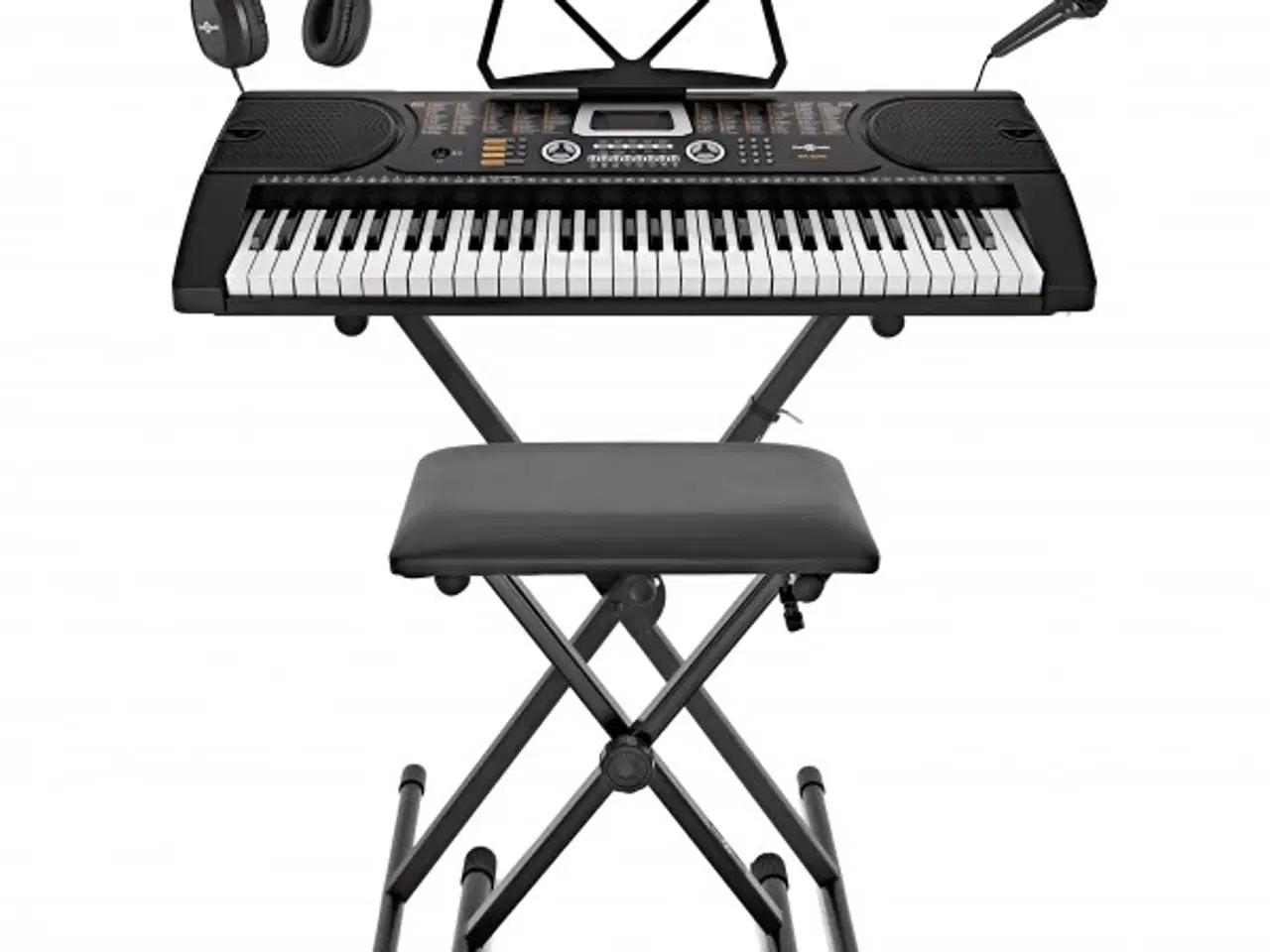 Billede 1 - Bærbart keyboard med stativ, bænk, mikrofon og hov