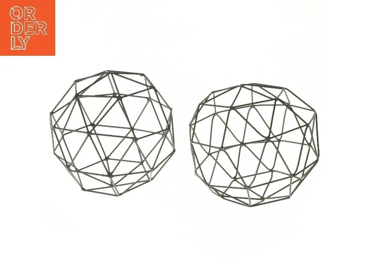 Billede 1 - Geometriske metaldekorationer (str. Ø 15 cm)