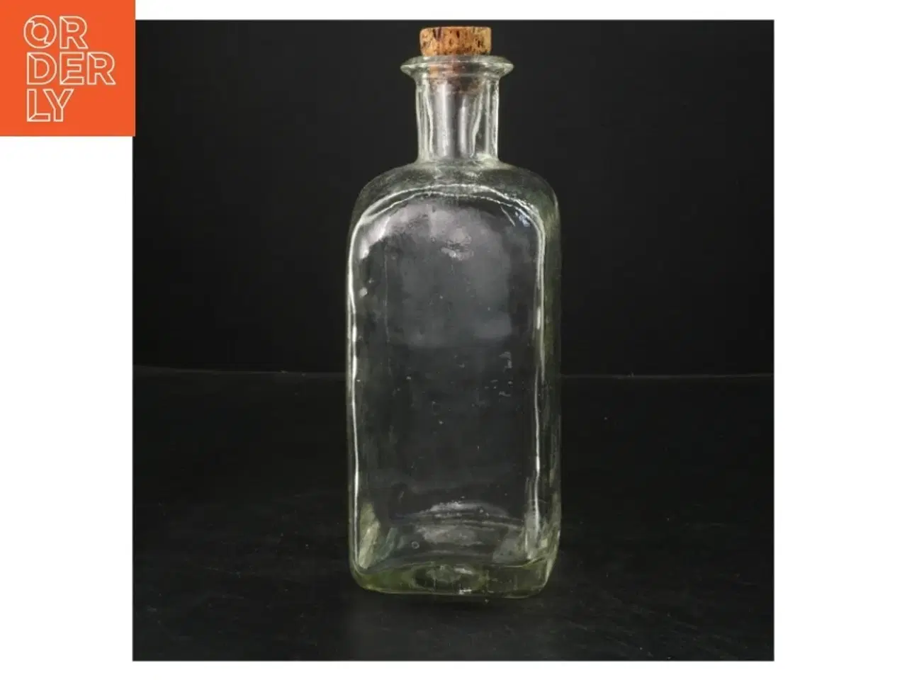 Billede 1 - Ældre glasflaske med korkprop (str. 24 cm)