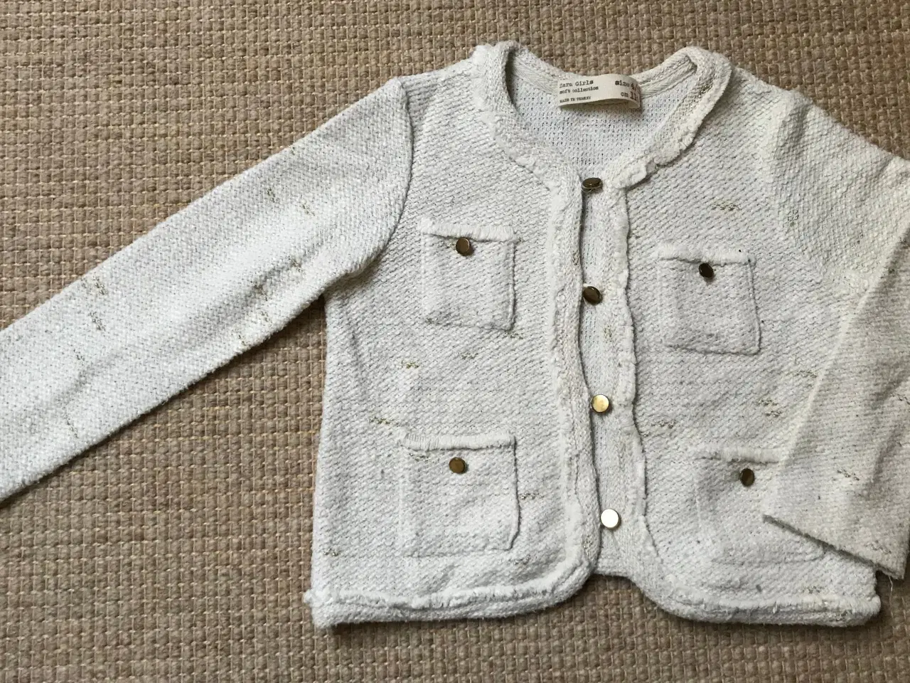 Billede 1 - Cardigan m/guldnister