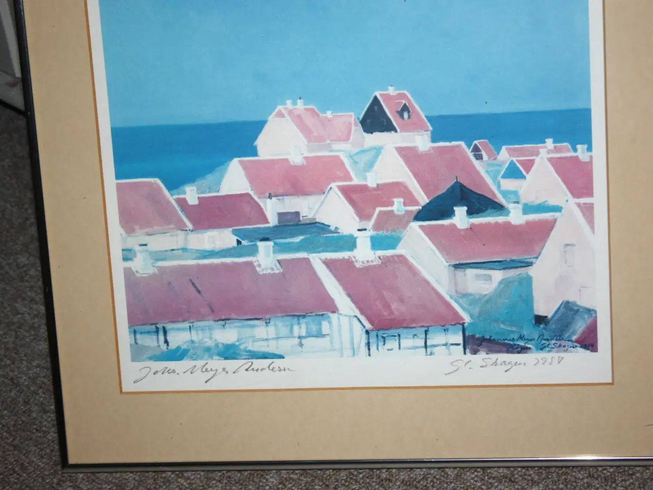 Billede 2 - Litografi af Johannes Meyer Andersen Gl. Skagen