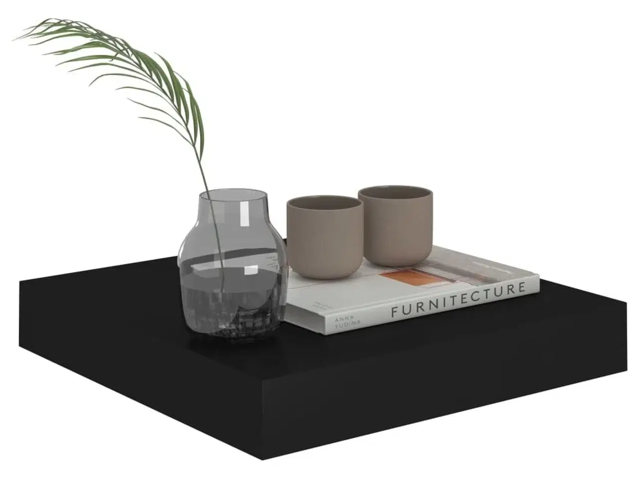 Billede 3 - Væghylder 4 stk. 23x23,5x3,8 cm MDF sort