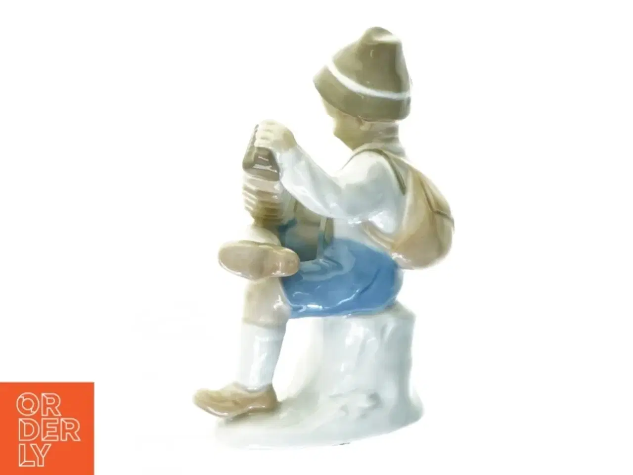 Billede 3 - Figur harmonikaspiller (str. 15 x 5 x 9 cm)
