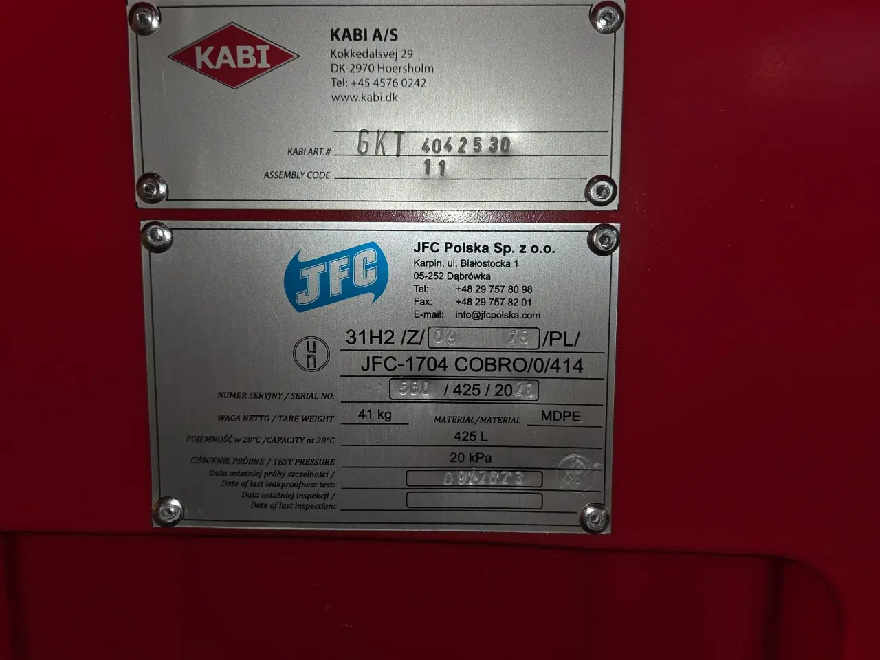 Billede 1 - Diesel tank