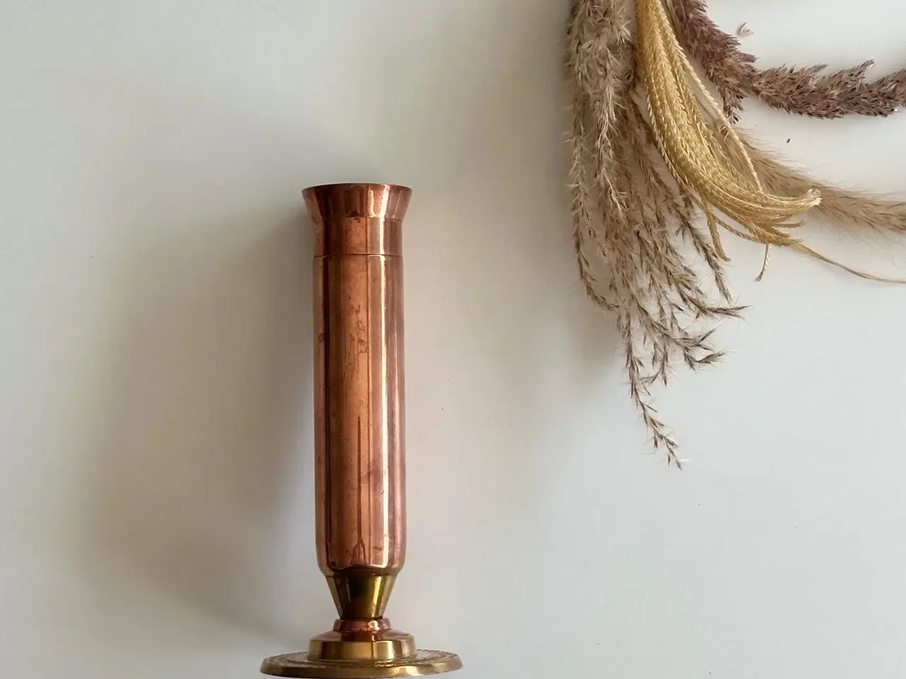 Billede 6 - Slank vase, kobber/messing