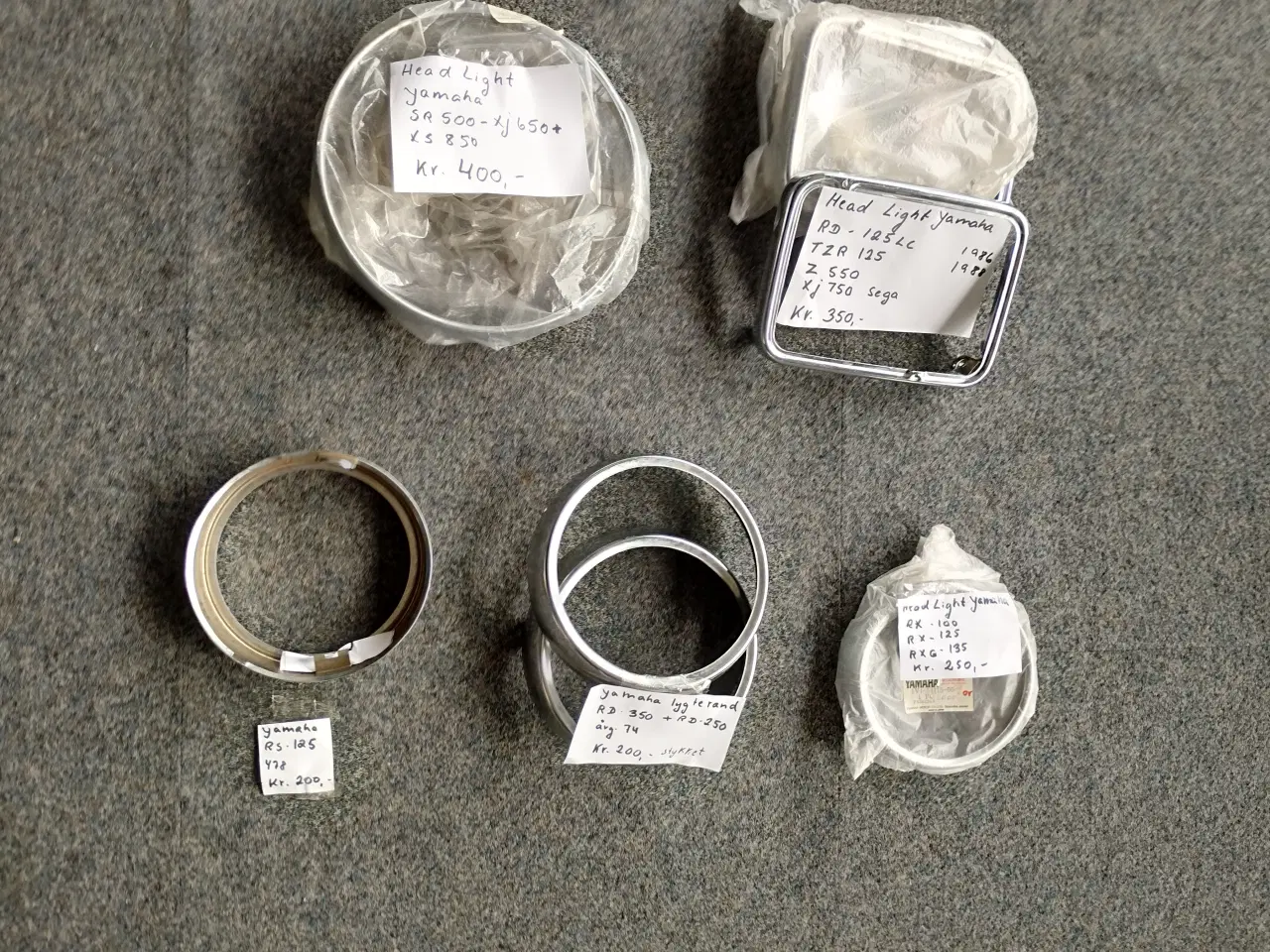 Billede 1 - Lygterande til m.c. er mrk. med pris og m.c. (%)