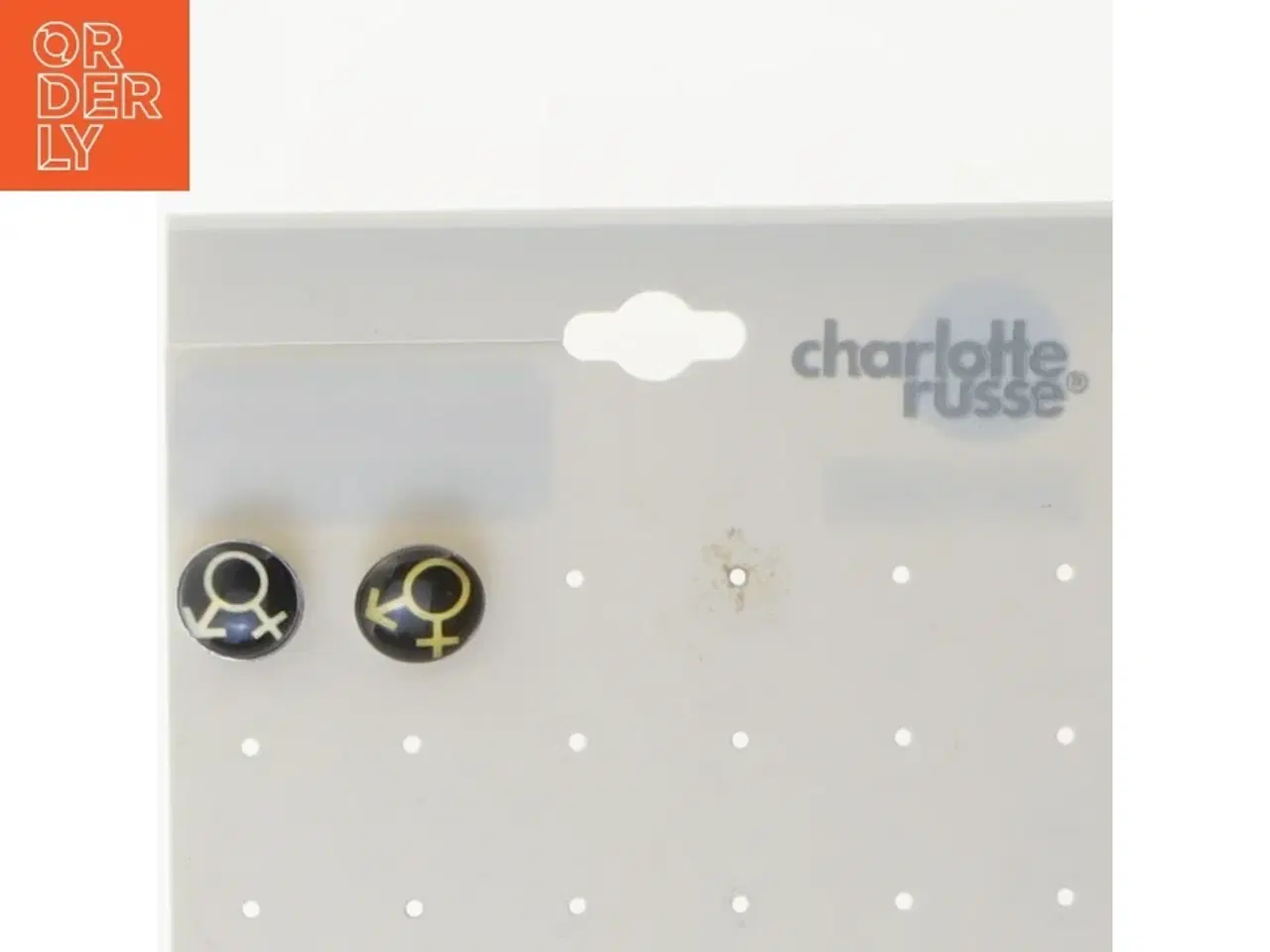 Billede 2 - Runde ørestikker med symboler fra charlotte russe (str. Ø 1 cm)