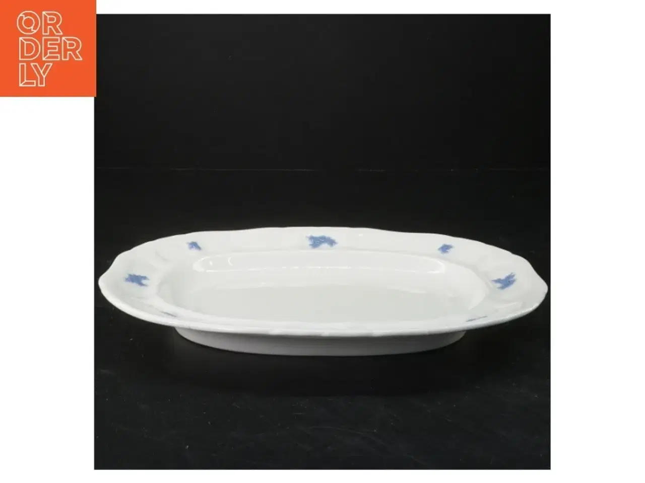 Billede 1 - Gustavberg Blå Blom fad (str. Ø 26,5x20 cm)