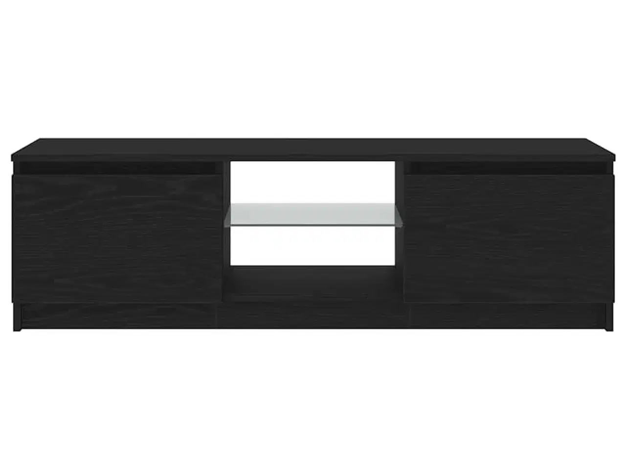 Billede 7 - Tv-bord med LED-lys 120x30x36 cm konstrueret træ sort egetræ