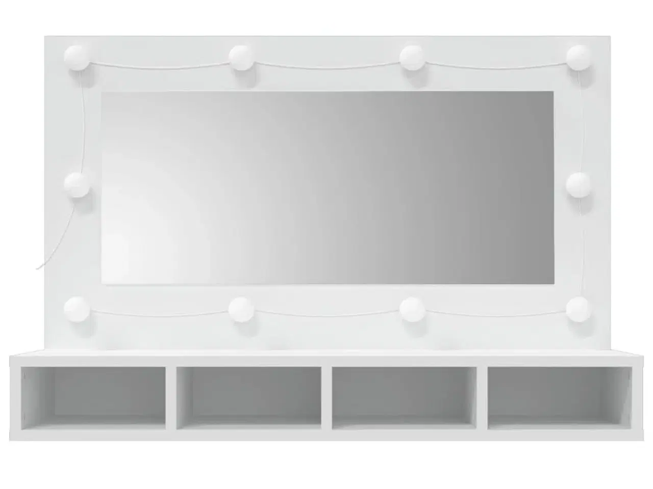 Billede 4 - Spejlskab med LED-lys 90x31,5x62 cm hvid