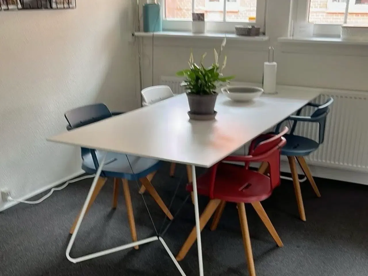 Billede 1 - OAS - ok design - spisebord 90x200 cm - hvid lamin