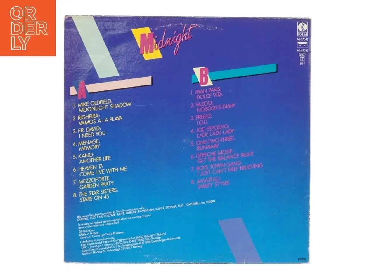 Billede 2 - Midnight musikalbum af K-Tel fra K-Tel