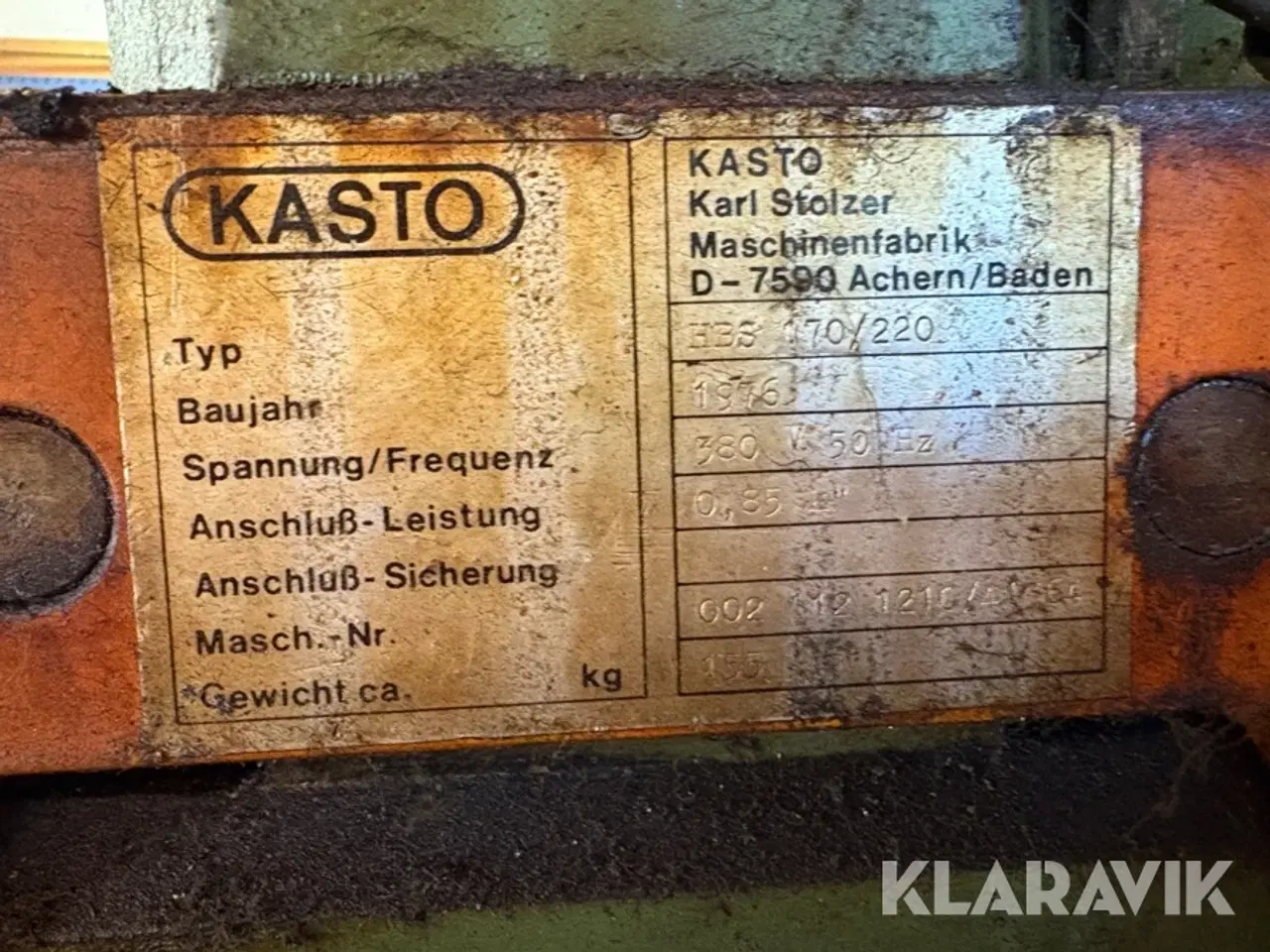 Billede 8 - Koldsav Kasto HBS 170/220