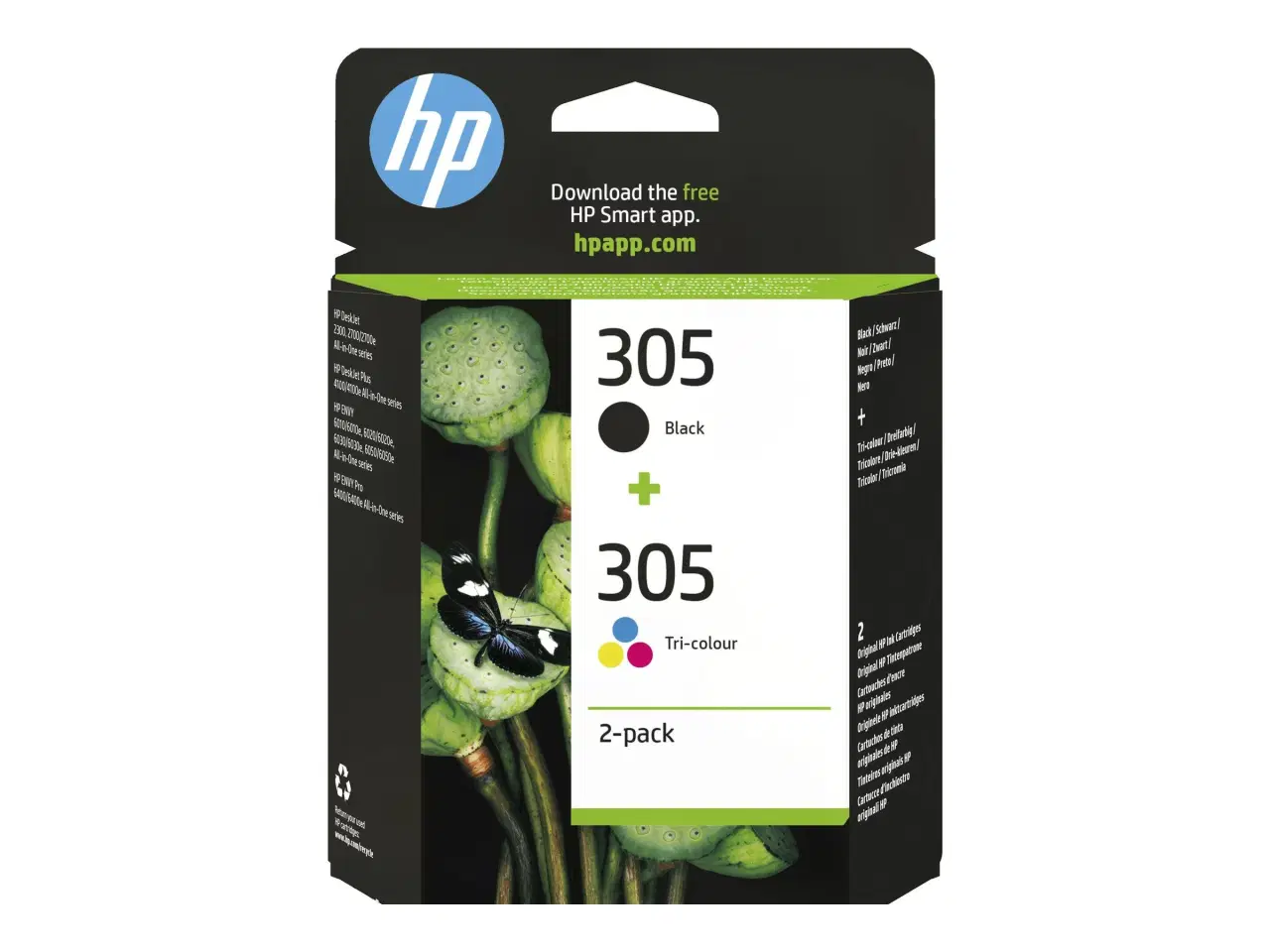 Billede 9 - Blækpatroner HP 305 sort + farve - 2-pak
