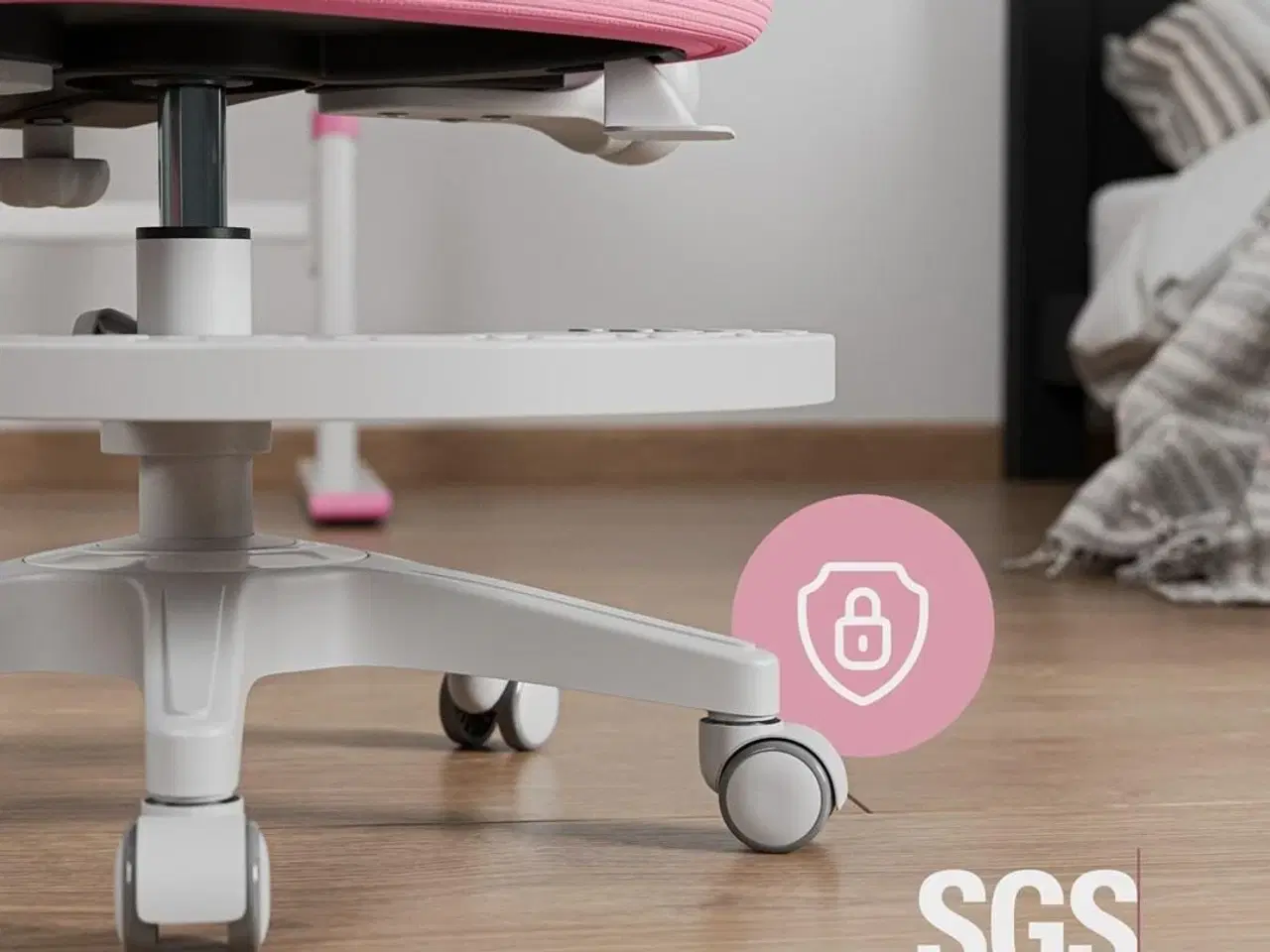 Billede 4 - Kontorstol til børn MARK ADLER Junior 5.0 – pink drejestol