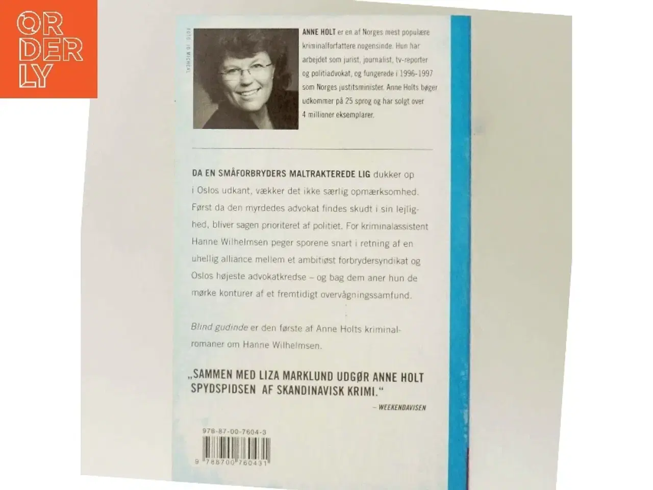 Billede 3 - Anne Holt - Blind Gudinde Bog fra Gyldendal