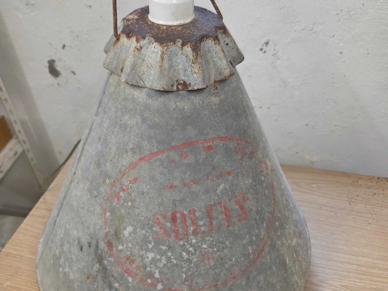 Billede 1 - Varme lampe galvaniseret