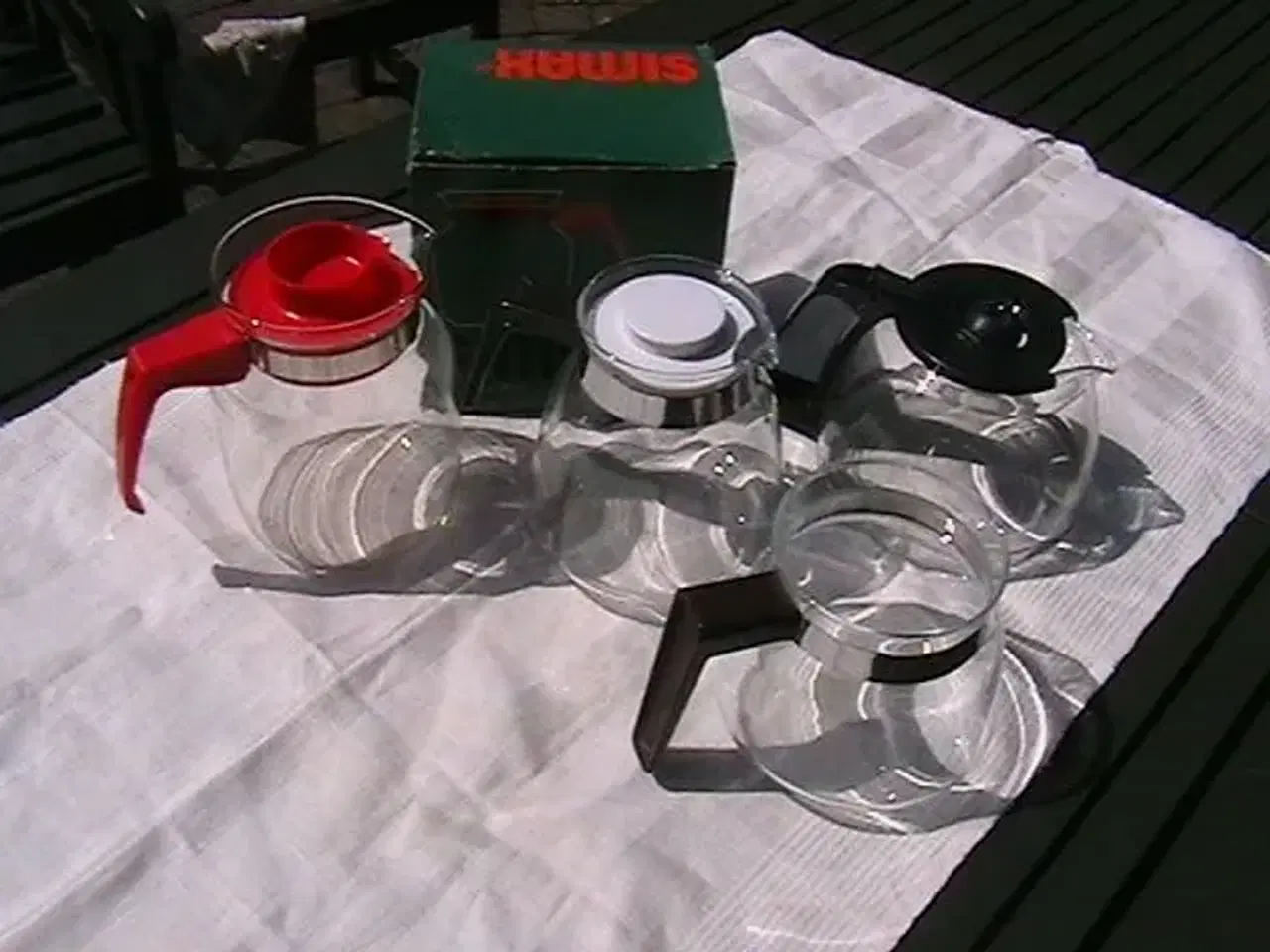 Billede 1 - 4 stk glaskander til kaffemaskiner.