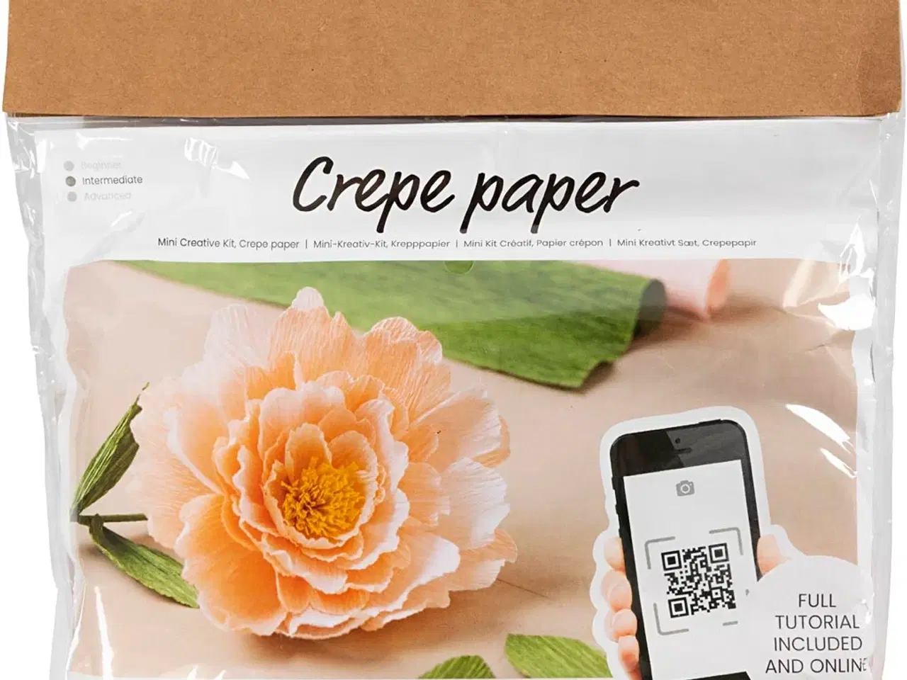Billede 1 - Mini DIY Kit Crepepapir, Pæon, Stræk/crepe: 180%, 105 g, 1 pk.