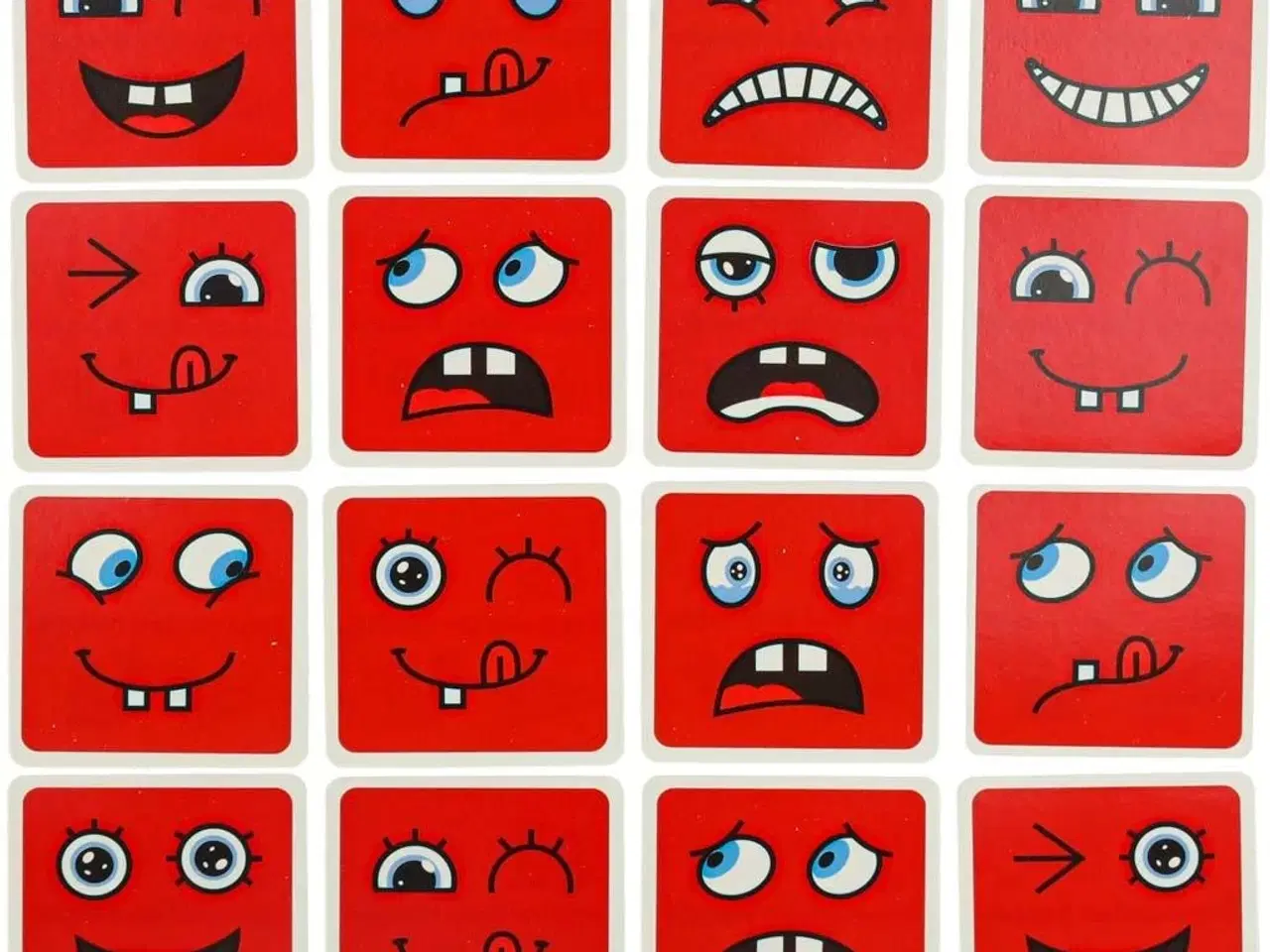 Billede 2 - Puslespil med skiftende ansigter – kreative klodser og kort (64 kort, 16 klodser)