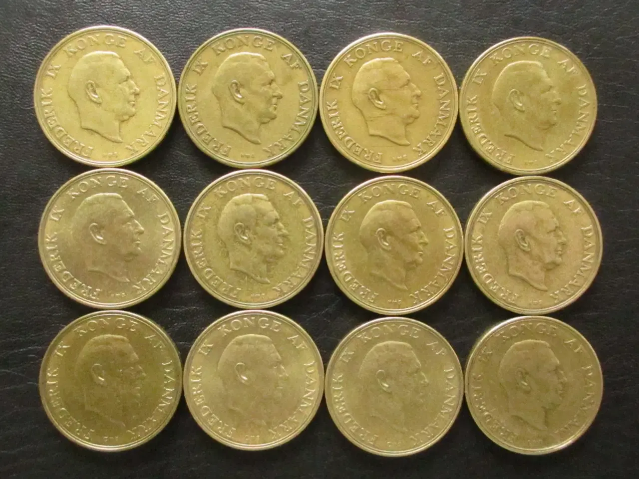 Billede 2 - 2 kr 1947-1959 Fr. IX komplet sæt 12 stk