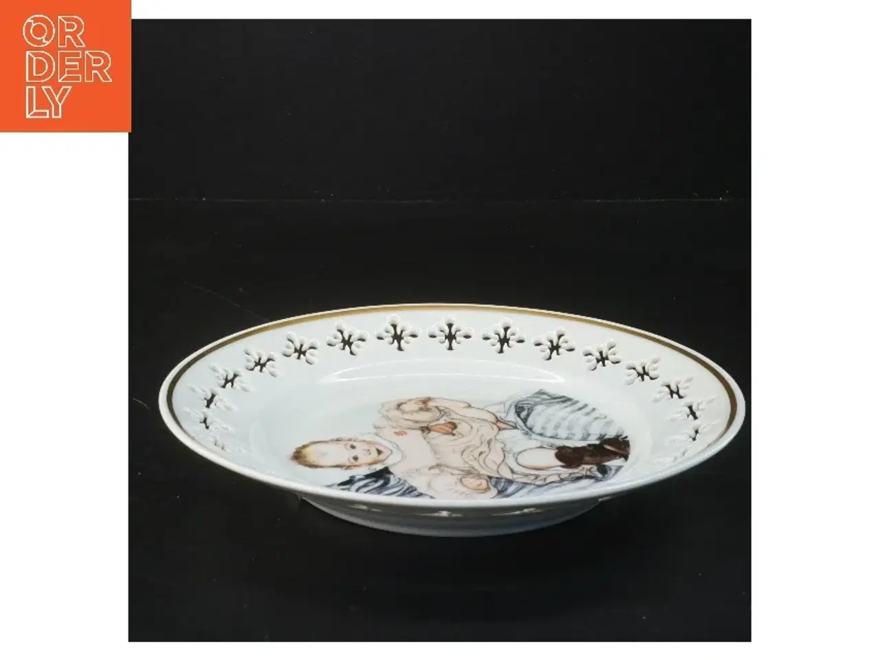 Billede 2 - Dekorativ tallerken, Carl Larsson motiv fra B&G (str. Ø 22 cm)