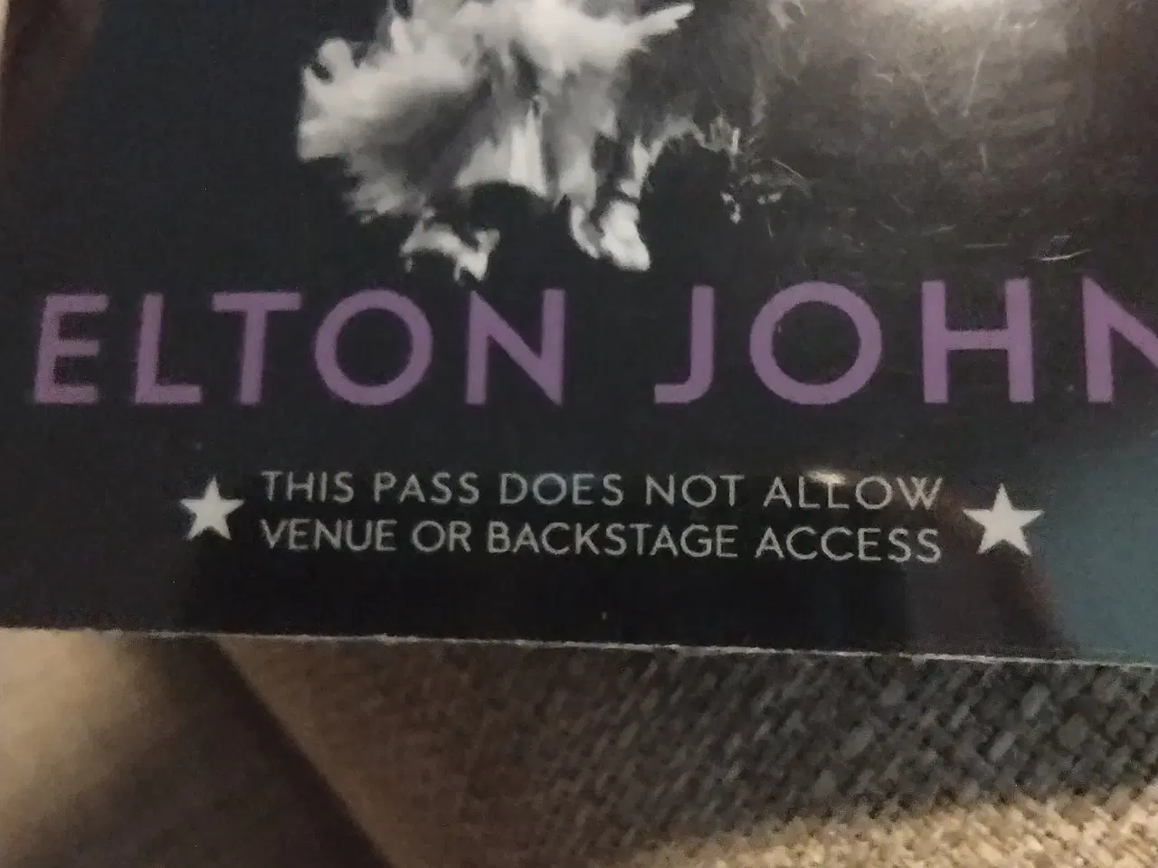 Billede 2 - Elton John memorabilia v.i.p pass