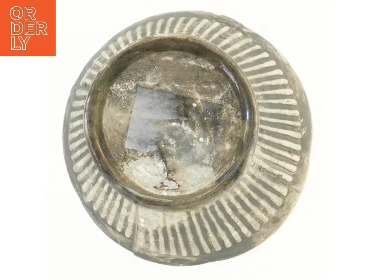 Billede 2 - Rillet vase i antik stil (str. Ø 13 cm længde 13,5 cm)