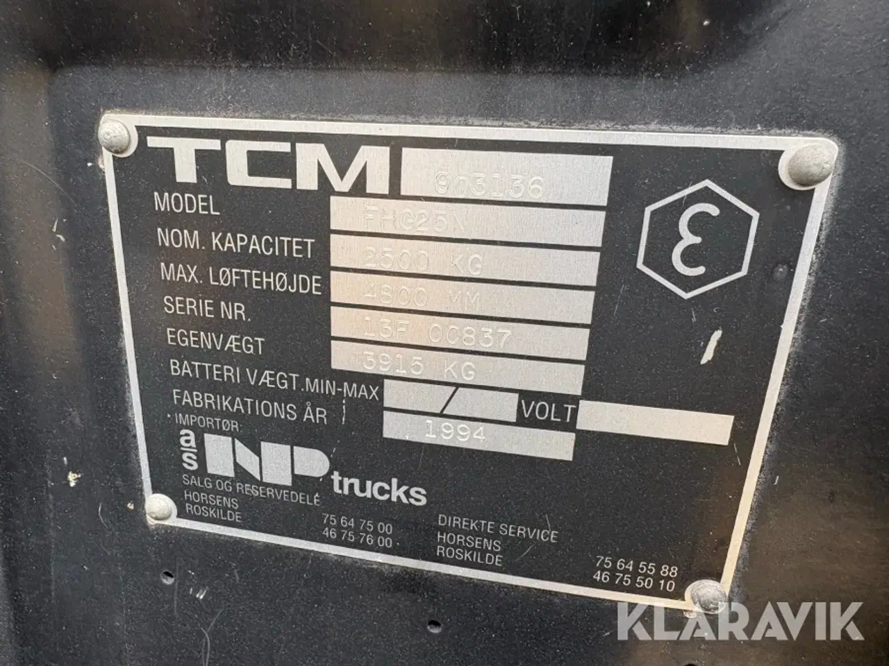 Billede 4 - Gaffeltruck TCM FHG25N gas