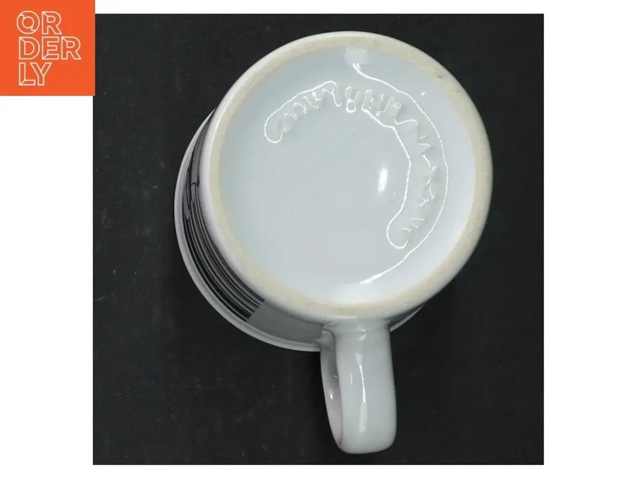 Billede 3 - Porcelænskrus med grafisk design (str. H. 9,5 cm)