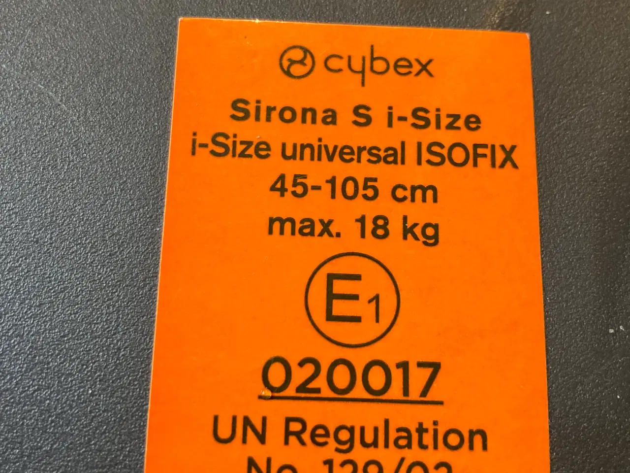 Billede 6 - Autostol cybex sirona med isofix 5-18 kg