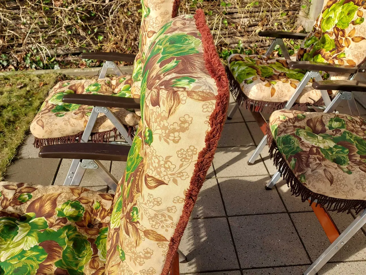 Billede 5 - 4 stk retro havestole / camping stole 