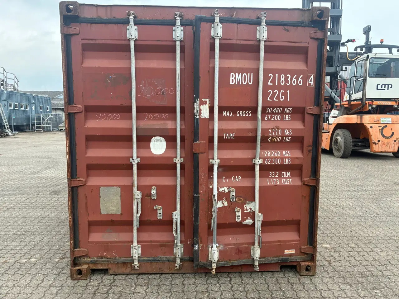 Billede 2 - Brugt 20 fods Isoleret Container-ID: BMOU 218366-4