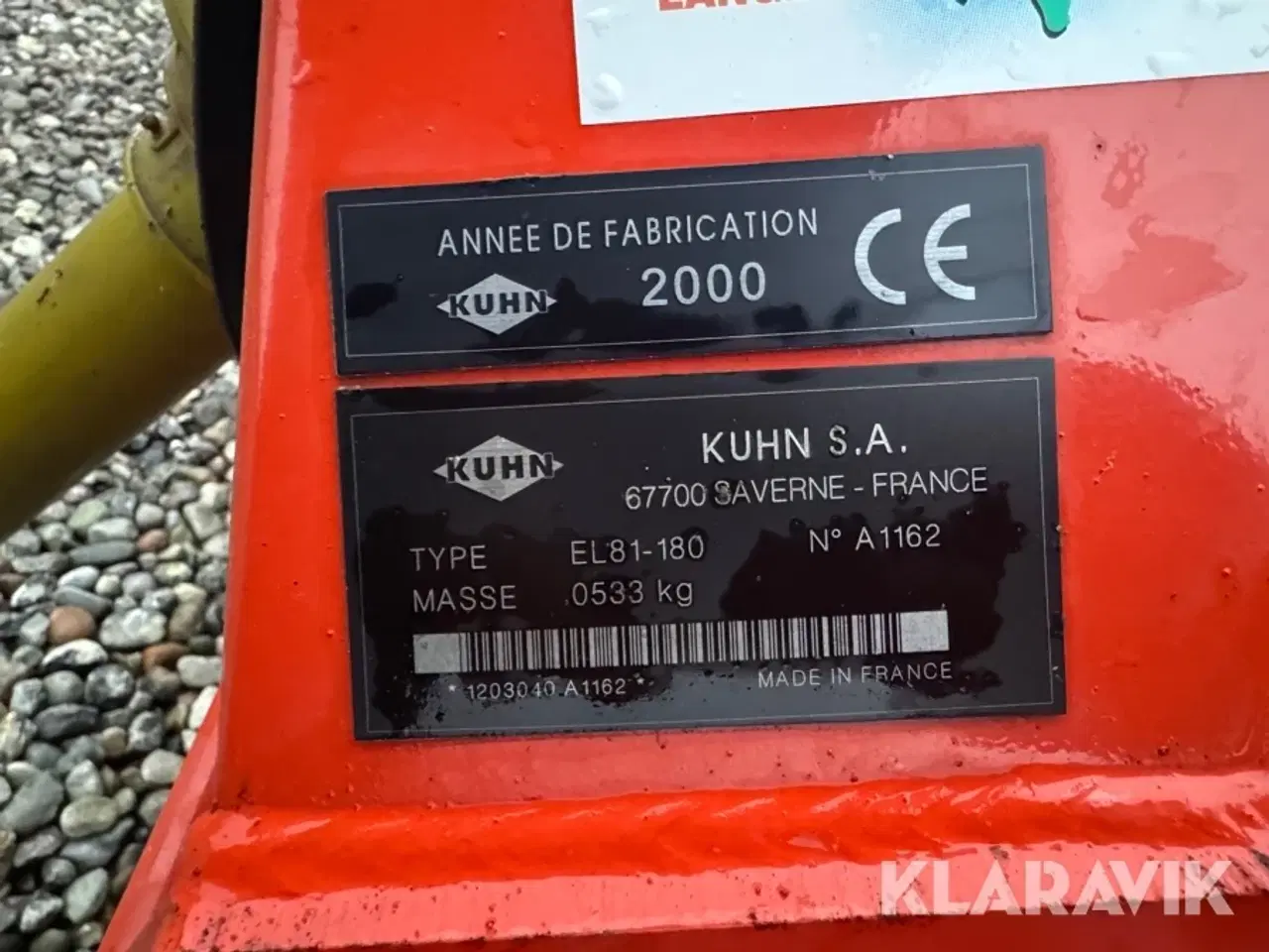 Billede 5 - Jordfræser Kuhn S.A EL81-180