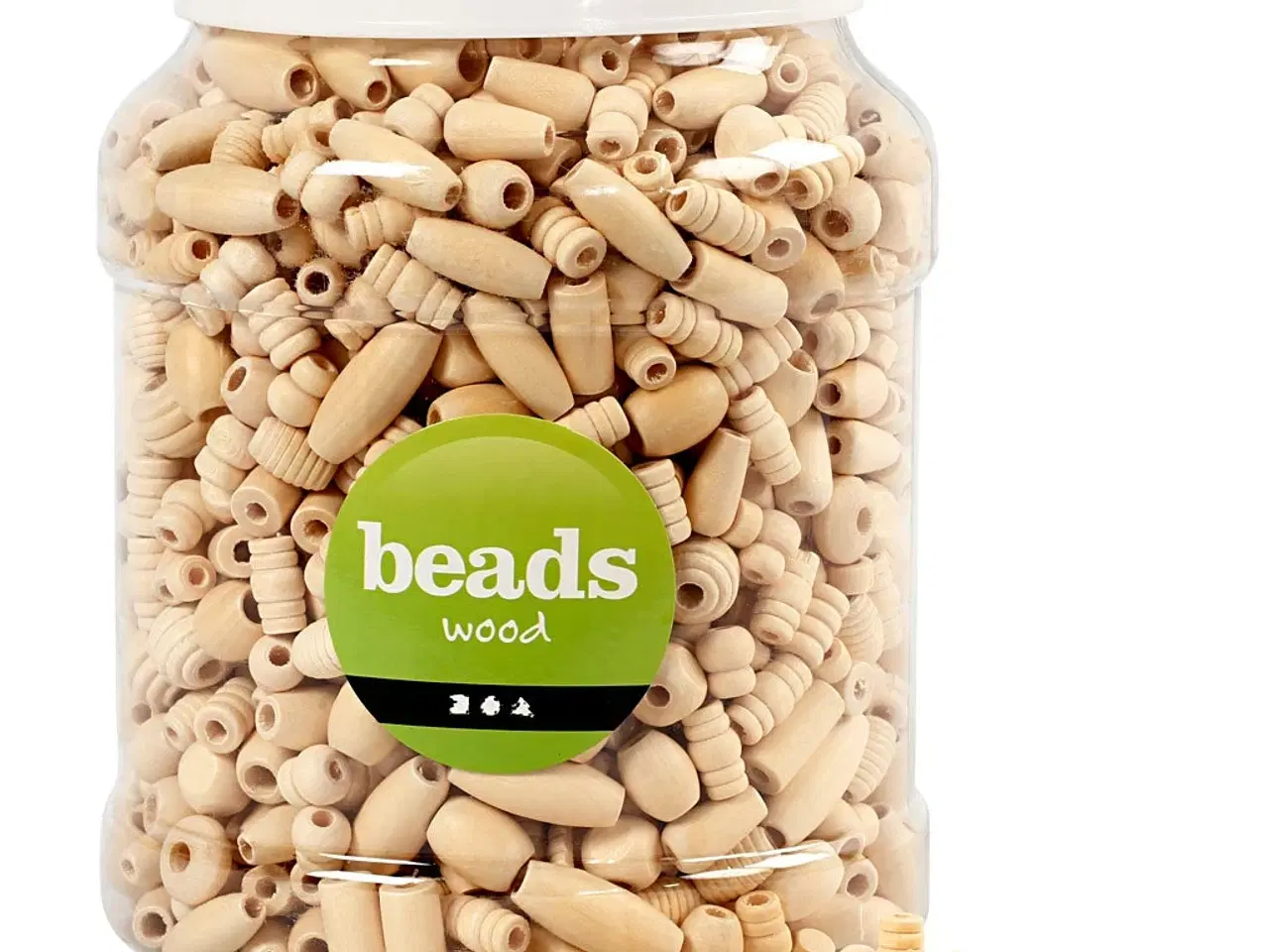 Billede 1 - Højkvalitets træperler 5-28 mm - 850 g i spand