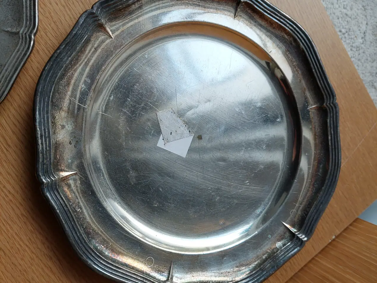 Billede 4 - fad forskellige - sølvfarve metal fad