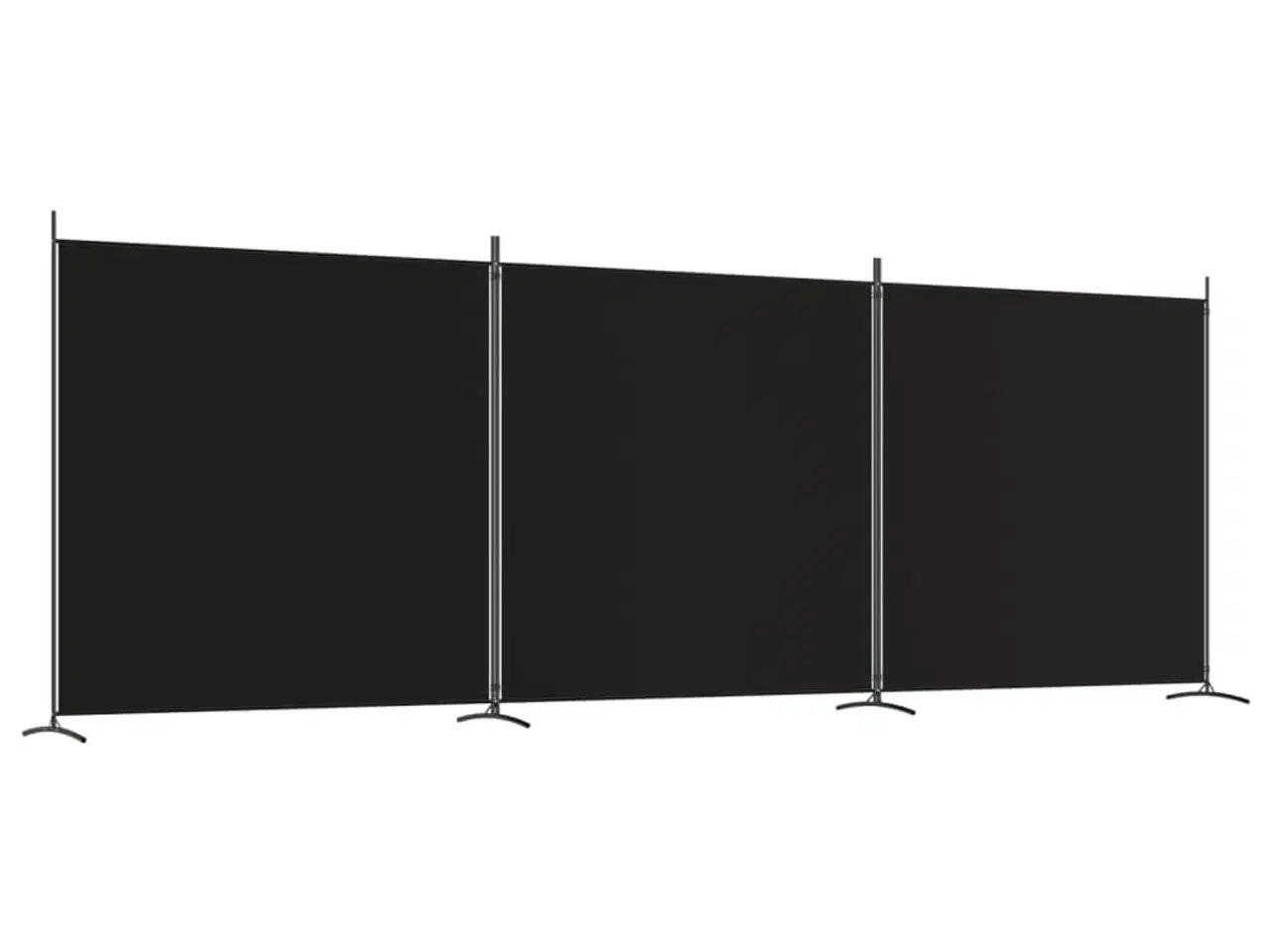 Billede 2 - 3-panels rumdeler 525x180 cm stof sort