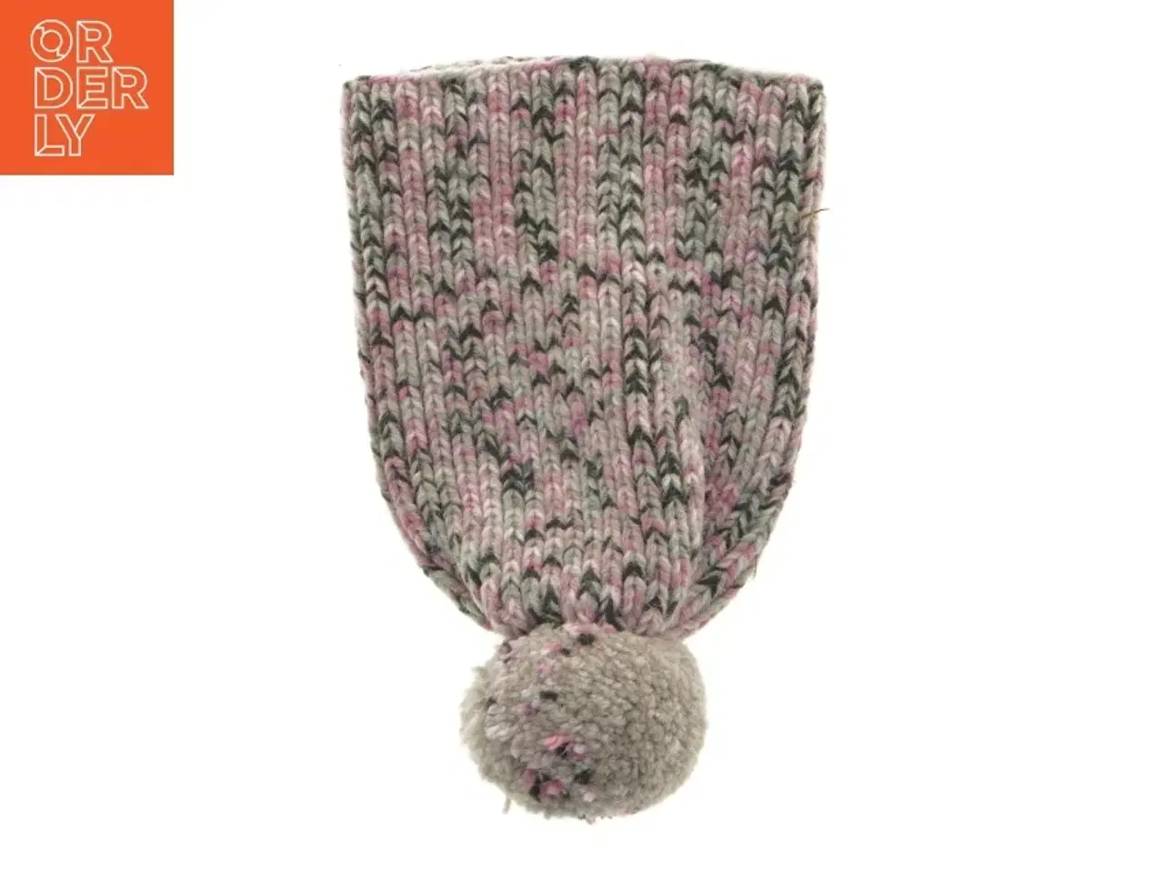 Billede 4 - Strikket hue med pompon (str. 27 x 18 cm)