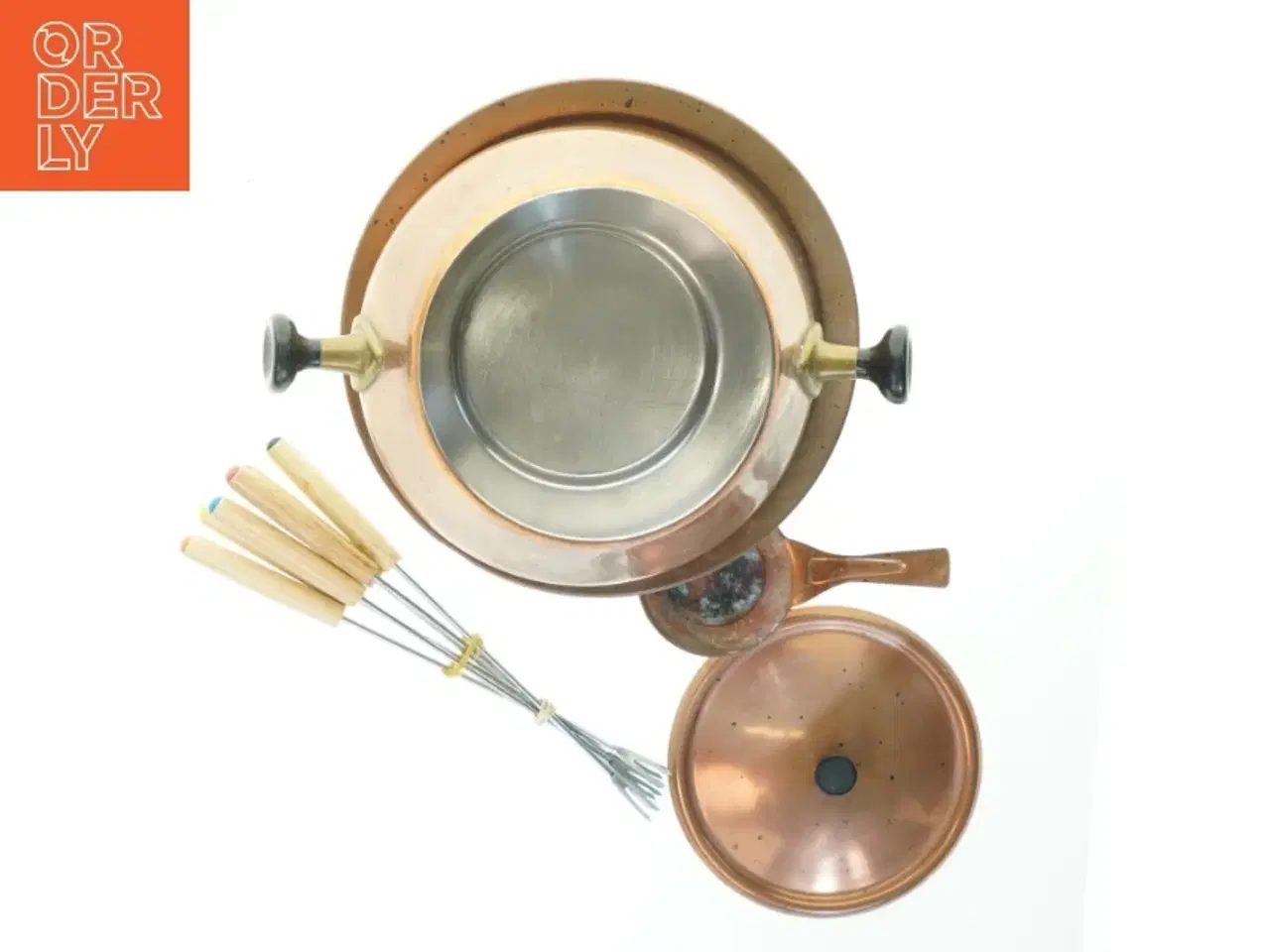 Billede 2 - Fondue sæt i kobber