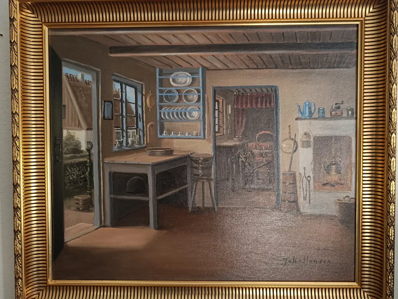 Billede 1 - Maleri af J. Hansen