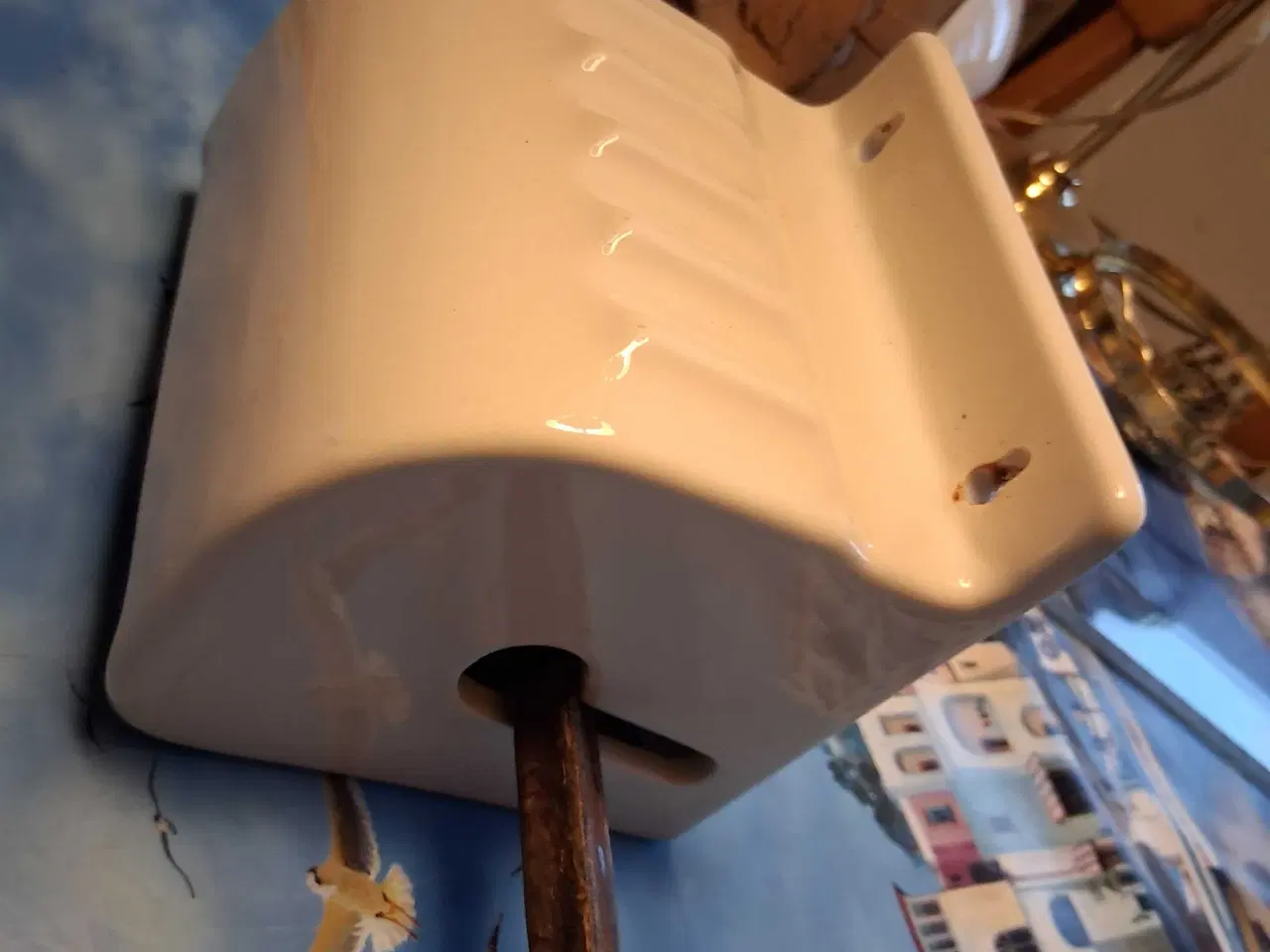 Billede 3 - Gammel  aluminia toiletrulleholder