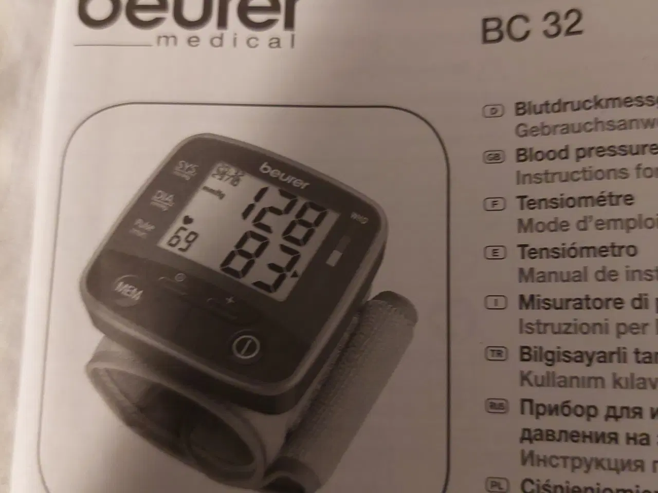 Billede 5 - blodtryksmåler til måling af blodtryk og puls på h